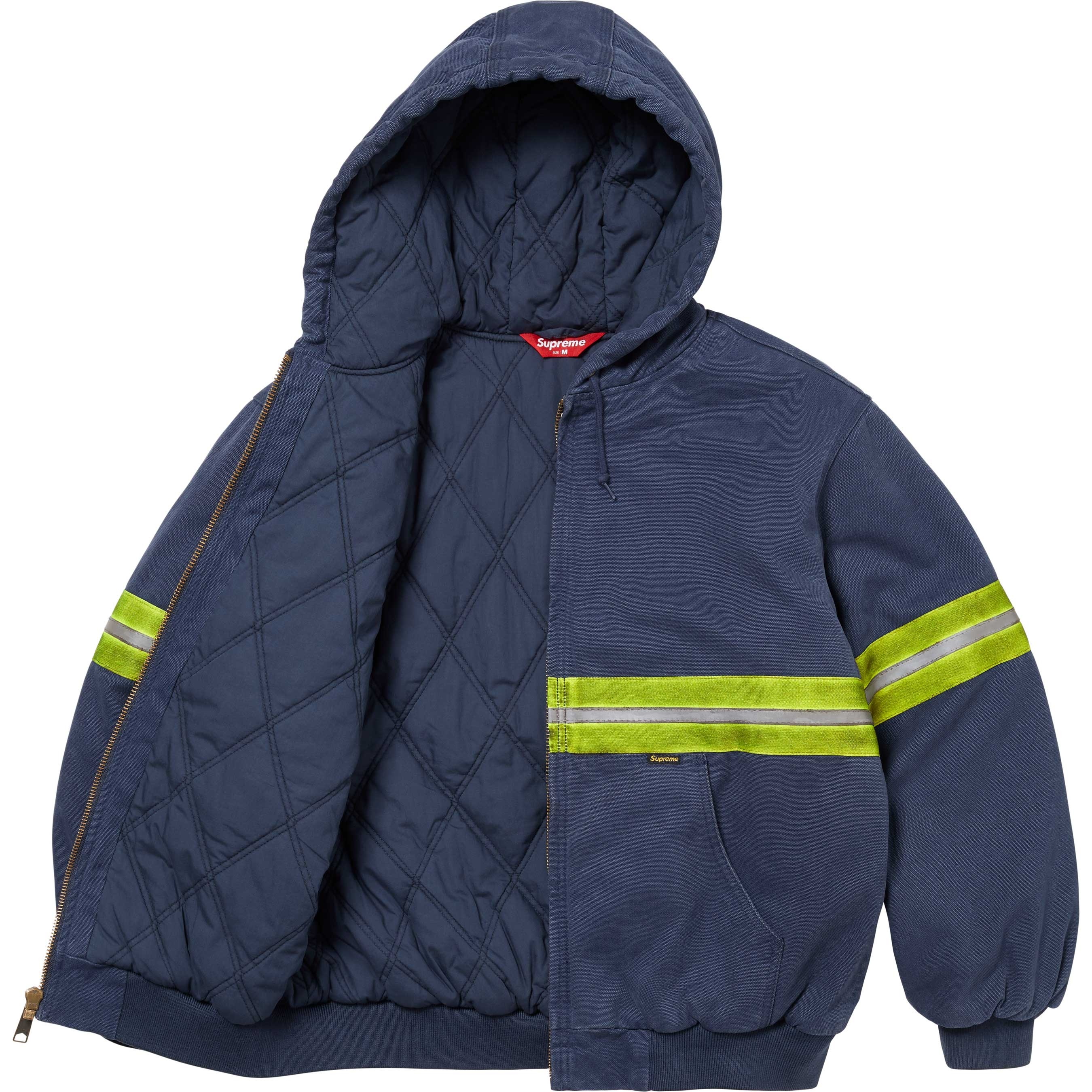 Reflective Stripe Hooded Work Jacket view 6
